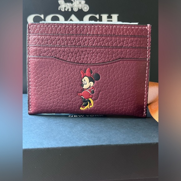 π DISNEY X COACH MINNIE MOUSE CREDIT CARD HOLDER π NWT π - Picture 13 of 16